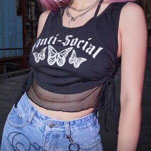 Anti-Social Butterfly Tank Top